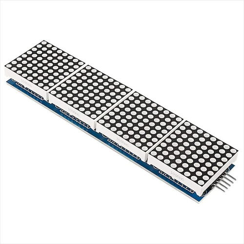 Módulo 4 X Matriz De Puntos Led Rojo 8x8 Max7219 Arduino Pic