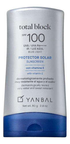 Total Block De Yanbal- Protector Solar Spf100  80g 