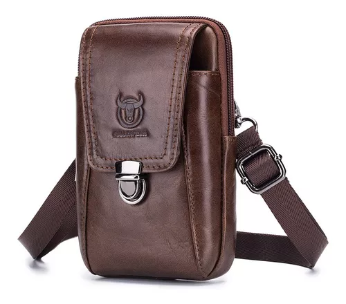 Bolsa de Cintura Hombre Lujo Bolsa Crossbody Piel genuina