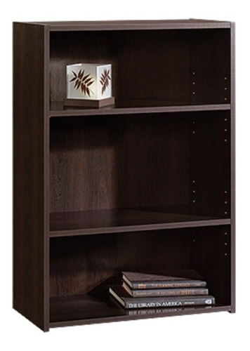 Mueble Librero 3 Repisas Color Chocolate Armable 409086m