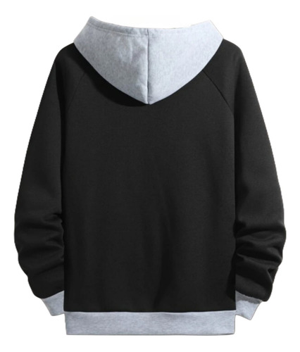 Sudadera Hombre Negro/gris - Comodidad Y Suavidad Total