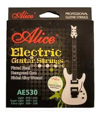 Encordado De Guitarra Eléctrica Alice 09 Super Light