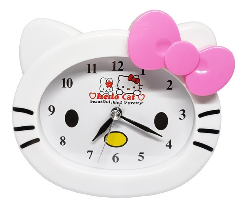 Reloj Despertador Hello Kitty Alarma Blanco