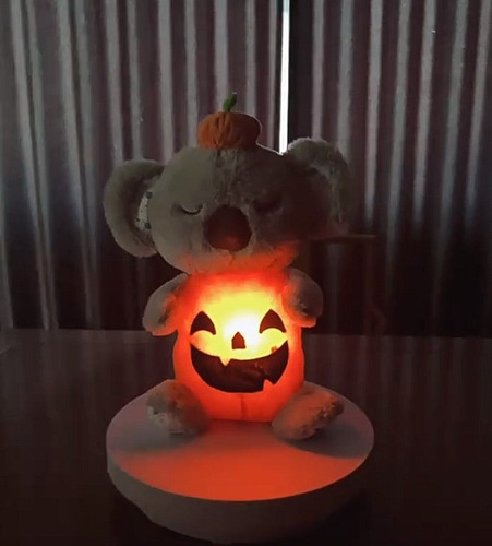 Halloween Respirando Calabaza Koala Música Resplandor 37 Cm