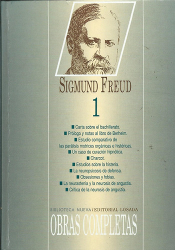 Obras Completas Freud - Tomo 1 - Losada Biblioteca Nueva 