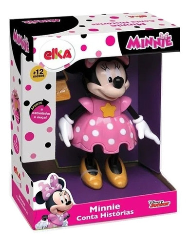 Boneca Minnie  Conta Histórias - Disney - Rosa - Elka