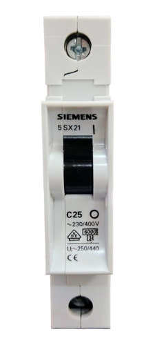 Interruptor Automatico 1x25a Curva C Siemens