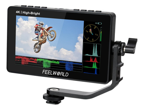 Monitor 4K câmera DSLR Feelworld F5 prox de 5,5 polegadas e 1600 NIT High Brigth