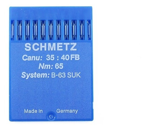 Agujas Schmetz B63 No 70 Suk 