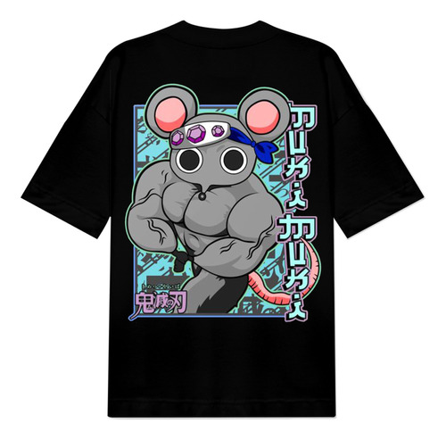 Camiseta Gym Oversize Gym Rat Estampada Personalizada