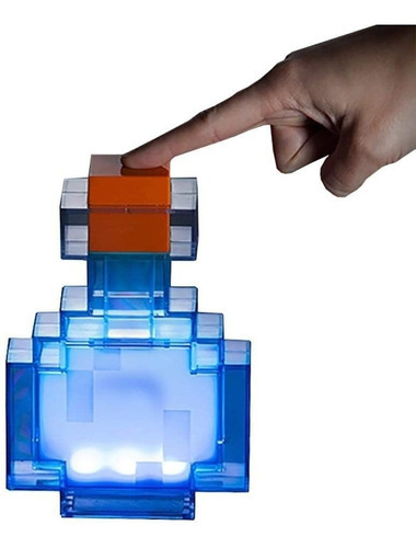 Minecraft - Lámpara Botella De Poción - Led 7 Colores