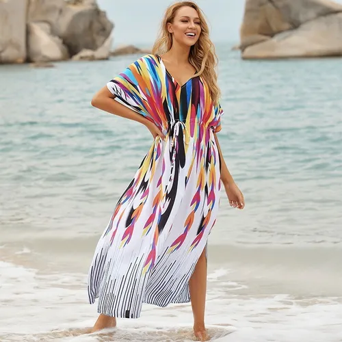 Salida De Playa Pareo Cover Up Playero Túnica Mujer