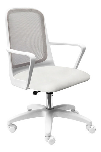 Cadeira de escritório com design de morango branco, mesa, base de PVC de cor branca
