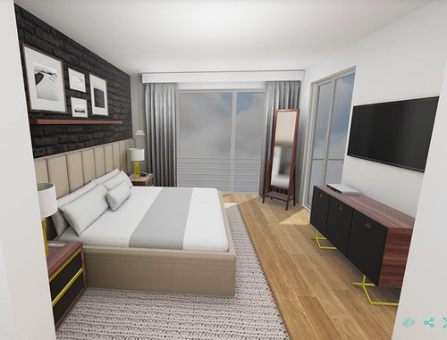Imagen 3 de 12 de Departamento En Venta Torre Mirai Miro 78 M2