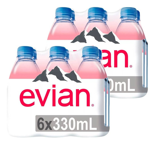 Evian Agua Natural Mineral 12x330ml