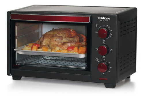 Horno Electrico Liliana Ao932 Facilcook 32 Litros Timer Voltaje 110v/220v (bivolt) Color Negro