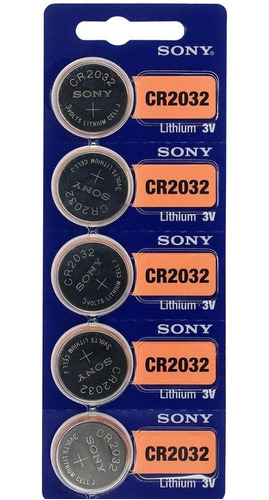 Bateria Sony Cr 2032 3v Lithium Cartela C/ 5 Unid Placa Mae