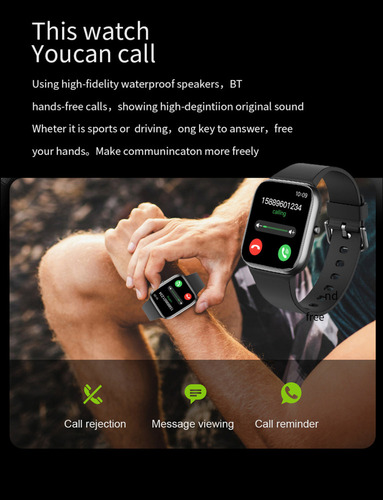 Smartwatch De Chamada Bluetooth Y9 Pro