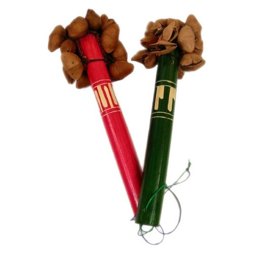 Maracas Seed Rattler Shaker, Conjunto De 2 Hecho Mano P...