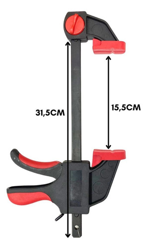 Kit 10 Grampo Sargento De Aperto Rápido 6 Polegadas 31,5cm