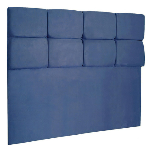 Cabeceira Casal 1,40m Nina Suede Azul Marinho - Pallazio