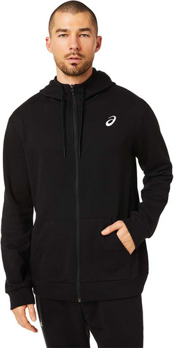 Casacas Asics Full Zip Hoodie Black Hombre