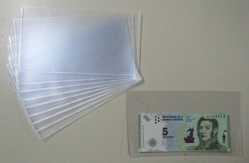 100 Sobres Plásticos Para Billetes 10.5 X 19 Marca Vk