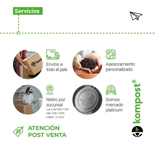 Compostera Urbana Balcón Lombrices Compost 40 L + Envío