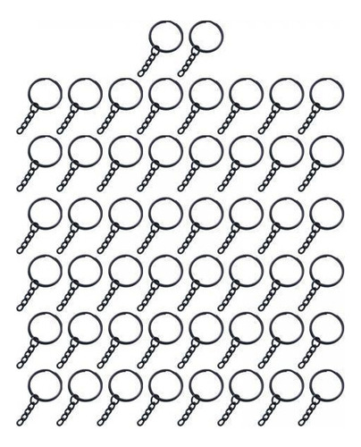 3 X 50 Llaveros Con Cadena De 1 Pulgada Y Anillos De Salto,