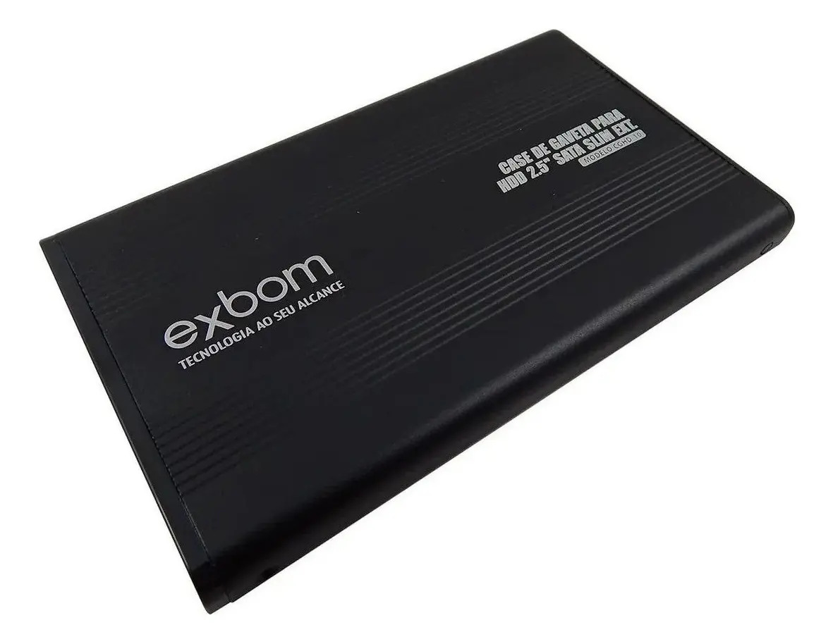 Adaptador Case P/ Hd Notebook Slim 2.0 Hd Externo Usb Cor Preto