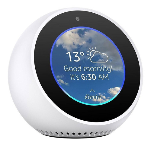 Imagen 2 de 4 de Amazon Echo Spot con asistente virtual Alexa, pantalla integrada de 2.5" white 110V/240V