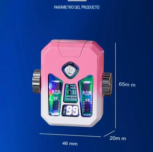 Encendedor Giroscópico Mecha Doble Arco Con Iluminación Usb
