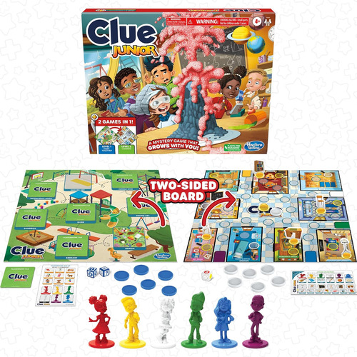 Juego Hasbro Gaming Clue Junior, Tablero De Juego De 2 Caras