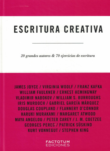 Escritura Creativa 20 Grandes Autores Y 70 Ejercicios De Esc