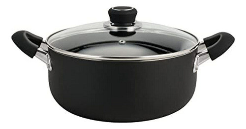 Olla Antiadherente Hudson 3.5qt, Tapa Vidrio, Juego De Ollas