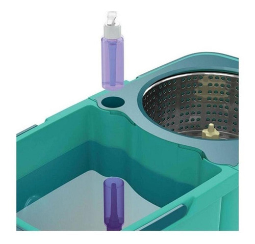 Imagem 5 de 6 de Balde Mop Esfregão Flashlimp Pro C/ Centrifuga Inox E Refil