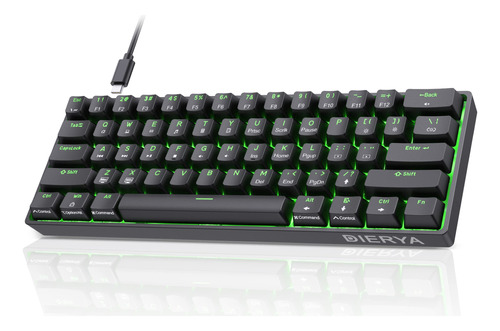 Dierya Teclado Mecanico 60%, Teclado Para Juegos Con Cable D