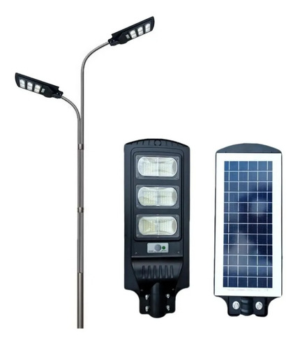 Lampara Solar Suburbana Led 120w Alumbrado Exterior Sensor