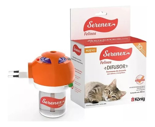 Serenex Feromonas Gatos Aparato Difusor Y Repuesto X 42 Ml