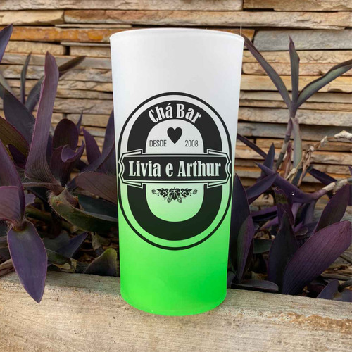 30 Copos Tardezinha Sunset Personalizados Long Neon 320ml Cor Variadas