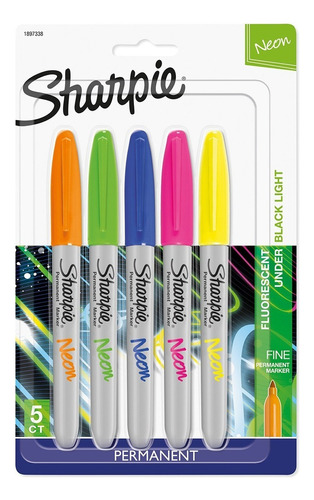 Marcadores Sharpie Fino Neon X 5u