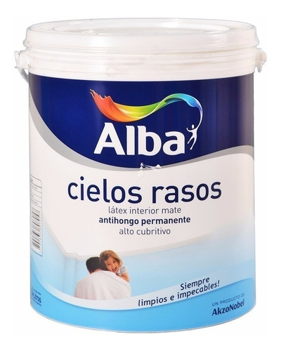 Alba  Cielos Rasos  Blanco Mate X20 +pincel 10 Agustina