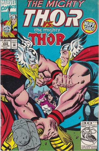 Cómic The Mighty Thor Vs Volumen 1 N°458 Enero 1993 Inglés