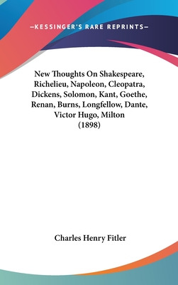 Libro New Thoughts On Shakespeare, Richelieu, Napoleon, C...