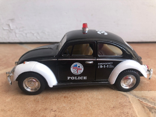 Kinsmart - Volkswagen Fusca De Policia - 1/32 - Entrega Inme