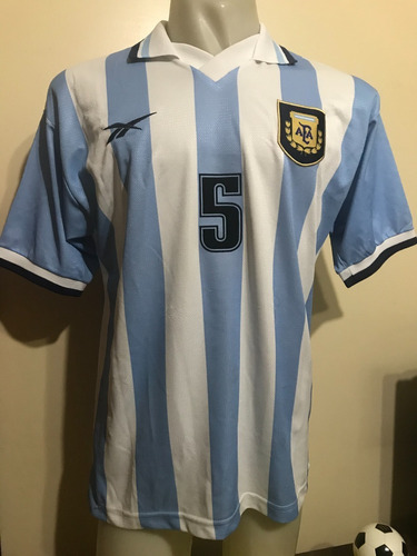 Camiseta Argentina 1999 2000 Redondo #5 Real Madrid L - Xl