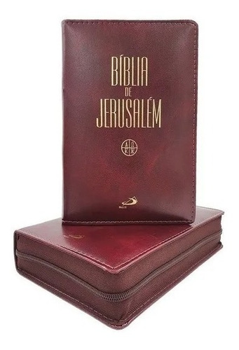 Bíblia Sagrada Jerusalém - Zíper - Vinho