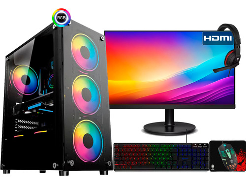 Computador Pc Gamer I7 16gb Ssd 1tb Monitor Placa 4gb + Kit