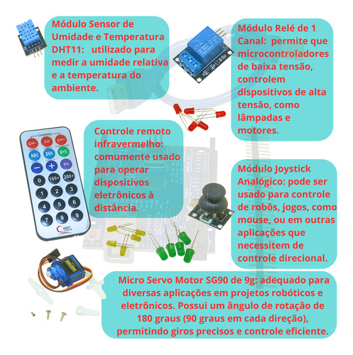 Kit Iniciante Arduino Uno 3 Completo 83 Pcs + Estojo