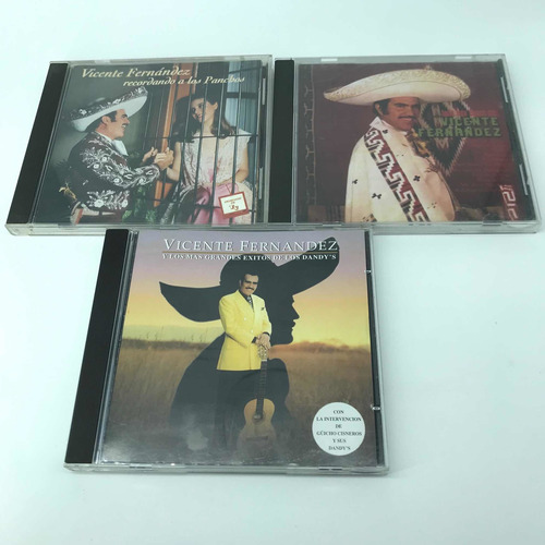 Cd Vicente Fernández Lote De 3 Álbumes